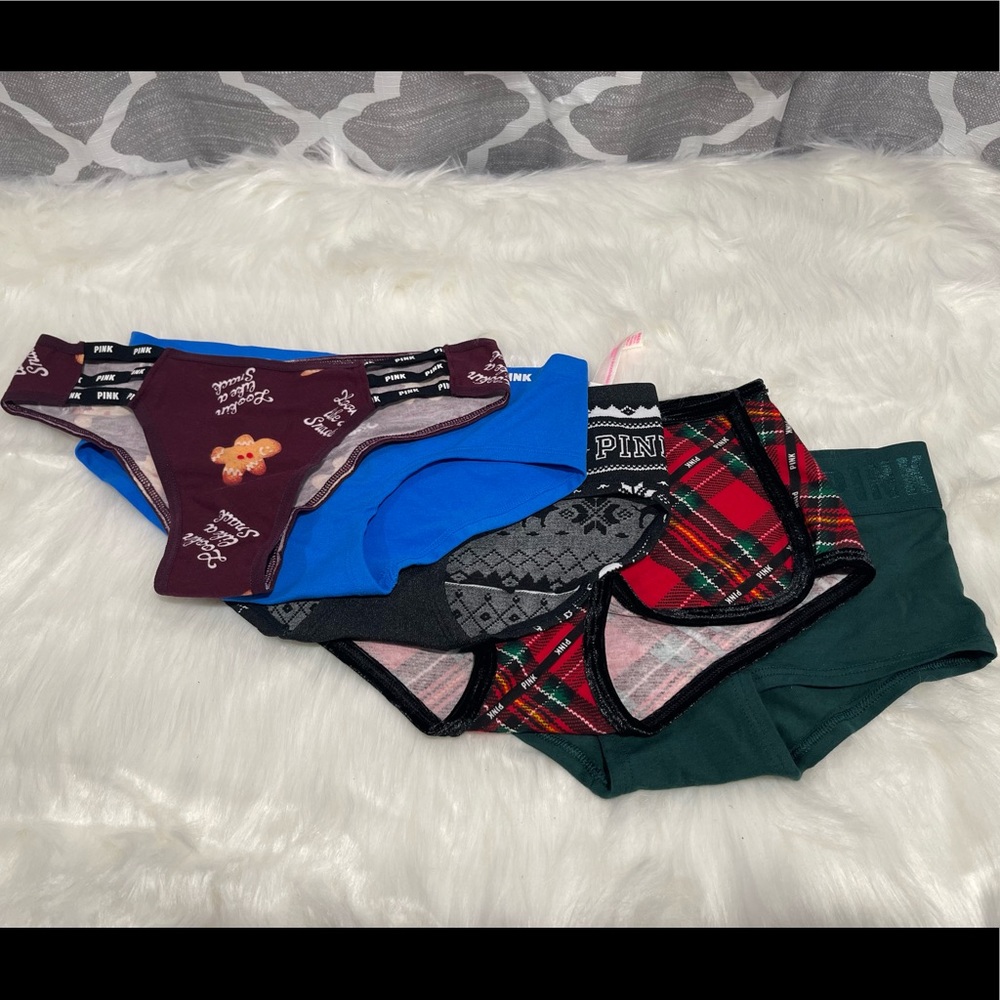 NWT 5-Pack X-Small PINK By Victoria’s Secret Assorted Panties In Various Colors